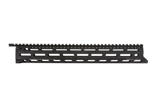 Daniel Defense free float 15in MFR XL handguard features multiple QD sling swivel sockets and M-LOK slots at 3, 6, and 15 o'clock positions.